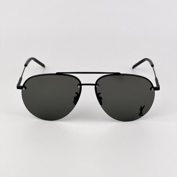Saint Laurent CLASSIC 11/F M Pilot Sunglasses – Matte Black Grey | Model 005 main image 9
